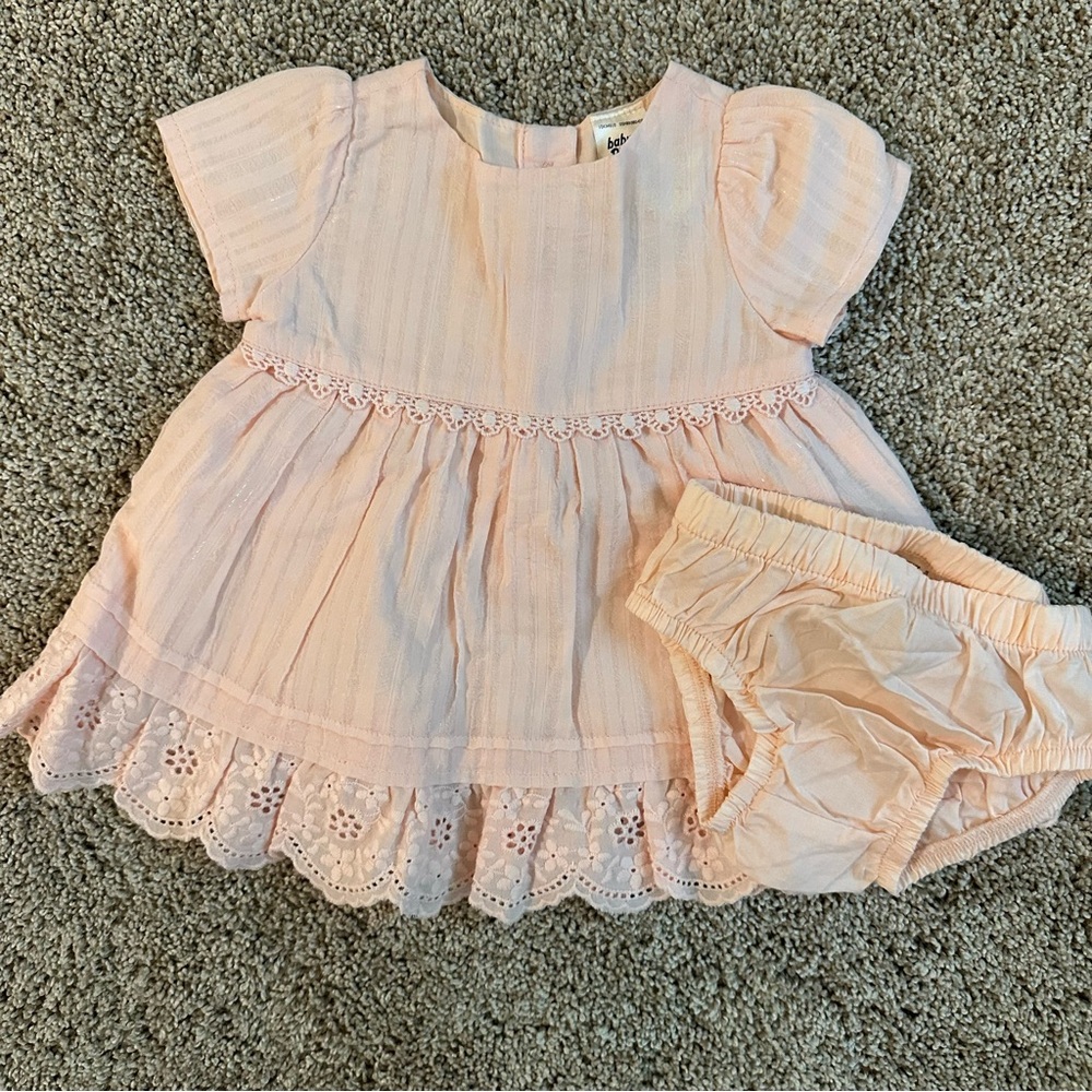 Baby B'gosh Pink Baby Dress with Bloomers, Size 3m